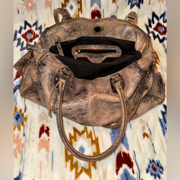 Bed Stu Rockababy Cafe Latte TD Leather Satchel Bag - Picture 5 of 9